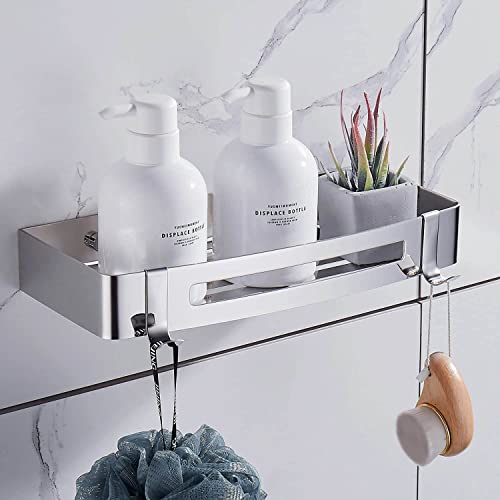 Hoomtaook Etagere Salle de Bain Etagere Douche Inox Douche Serviteur Douche Rangement Organiseur sans Vis sans percage Pose Murale sans Dégâts pour Salle de Bains Cuisine