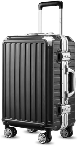 LUGGEX Carry On Luggage with Aluminum Frame, 36L