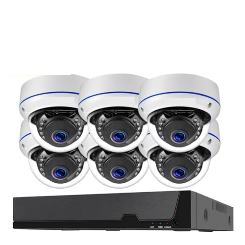 Tuya Smart Life 8CH 8MP POE rfIĎLbg j^[ NVR 4K h[J 20M Cat6 C[TlbgP[u CCTV I[fBI ZLeBVXe(4T,8CH NVR AND 6 CAMERA_US PLU