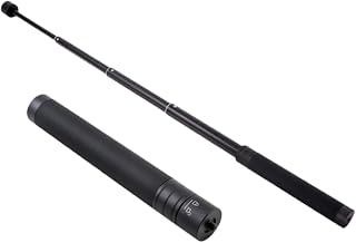 STOBOK Barra telescópica ajustable con interfaz de tornillo, barra de extensión portátil para uso diario, color negro compacto