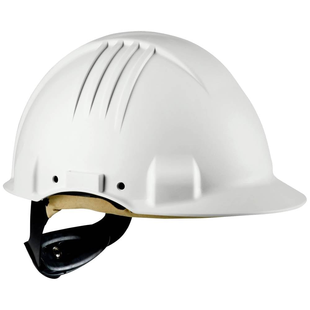 3MElmetto ad alta resistenza al calore, con cricchetto, dielettrico 440v, fascia in pelle tergisudore, bianco, G3501M-GU