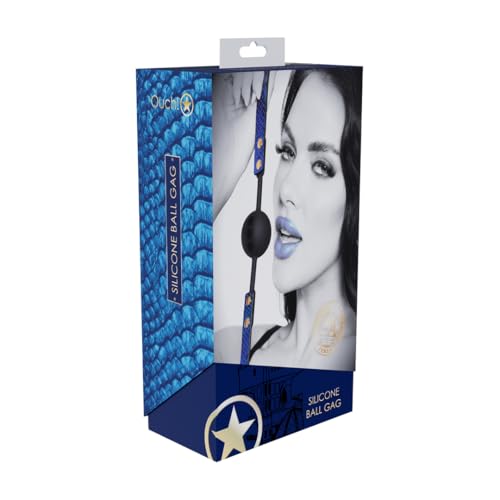 Bâillon en silicone bleu Florence Collection accessoire bondage Ouch