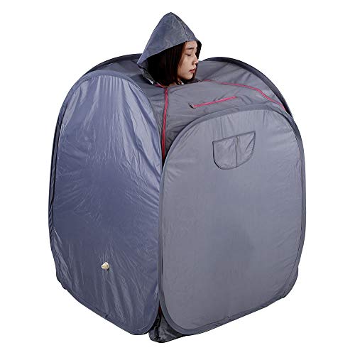 Sauna Steamer, 2L Portable Folding One Person Home Sauna Spa for Full Body, Home Personal Indoor Fumigation Machine for Reducing Fatigue, Losing Weight, Detoxifying(UK)