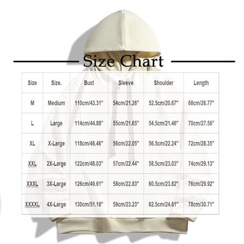Men's Hoodie Sweatshirt Loose Long Sleeve Casual Pullover Blouse Fashion Solid Color Fall Winter Warm Sweater3