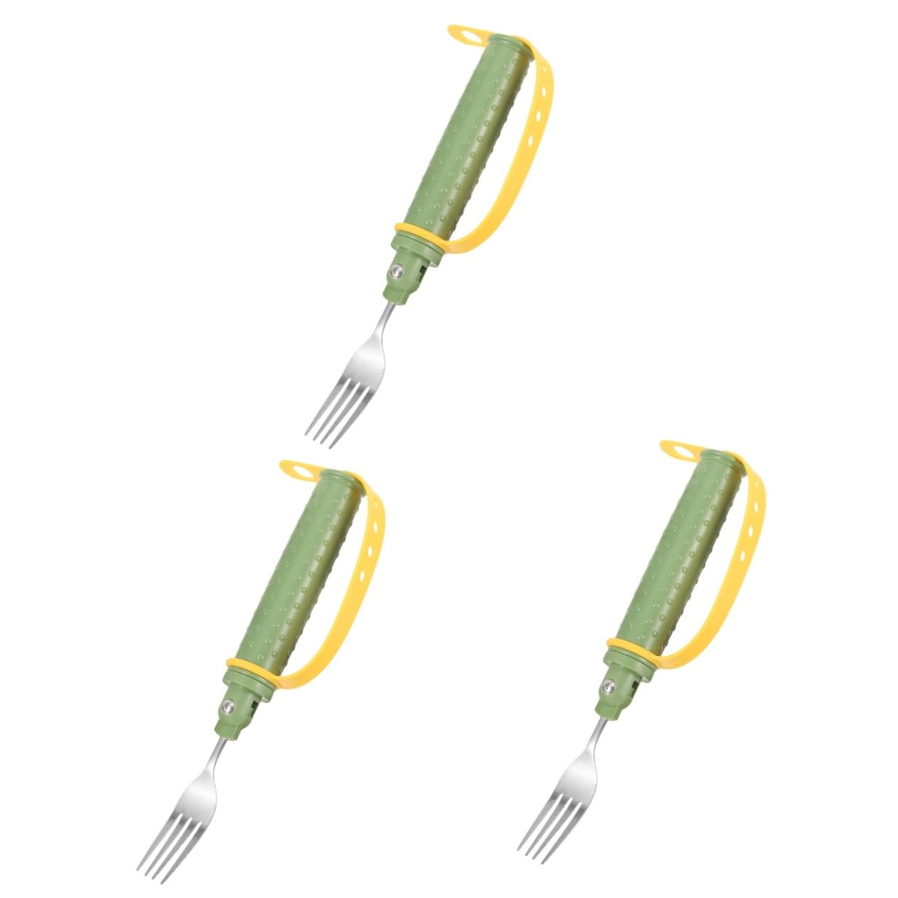 FOMIYES 3pcs Disabled Tableware Disabled People Utensils Adult Utensil Tremble Proof Fork Portable Adult Fork Adaptive Fork Elderly Tableware Weighted Utensils Anti-skid Elderly Fork Forks