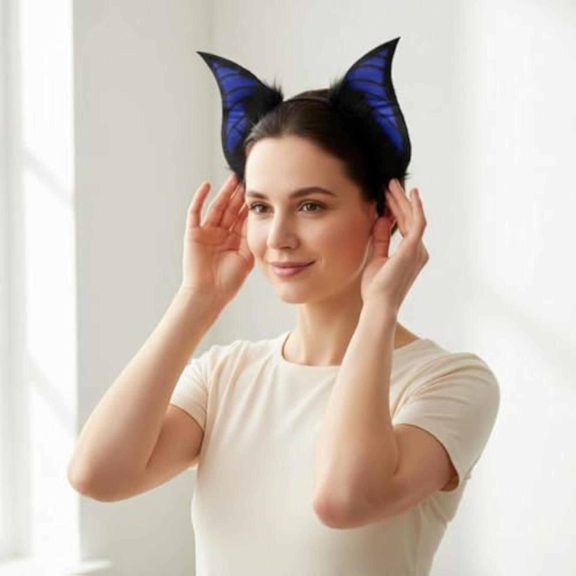 Nocturnal Wing Ear Headband, Gothic Style