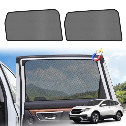 Image of KUST Car Window Shades for 2017-2022 Honda CR-V CRV Accessories, Breathable Mesh Magnetic Window Covers, Rear Back Side Window Sun Shades UV Block Privacy Protection for Baby Camping Napping 2PCS