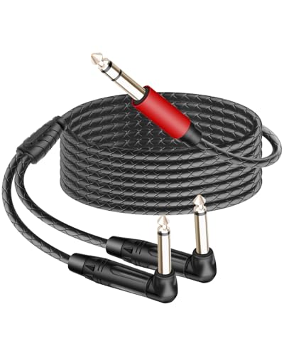 Cable TRS a TS de 6.35 mm en ángulo para eliminar ruidos y falta de espacio