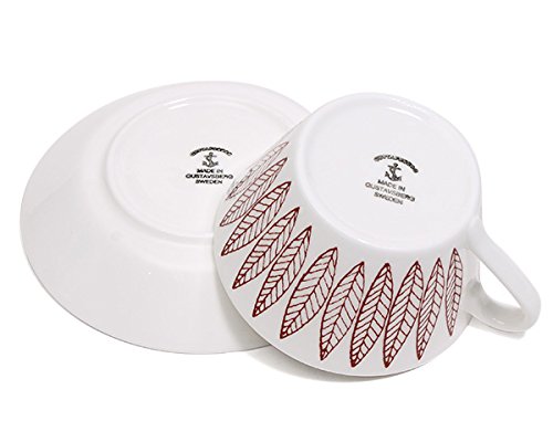 新品　グスタフスベリ　リンドベリ　レッド　サリックス　28cm ２枚 Stig Lindberg（スティグ・リンドベリ）の Salixシリーズ（1954