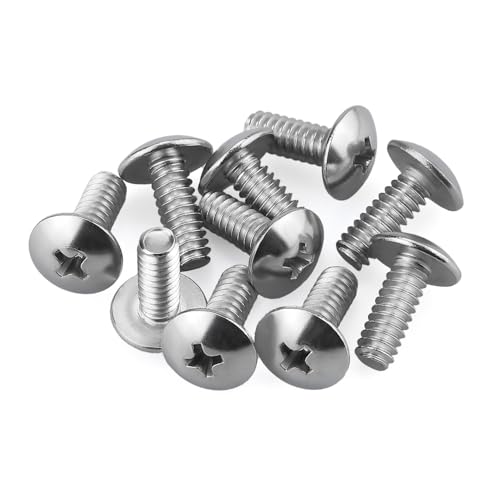 #8-32 x 1/2" Truss Head Machine Screws, Phillips Drive, Fully Machine Thread, 18-8 Stainless Steel 304, Bright Finish, Pack of 100