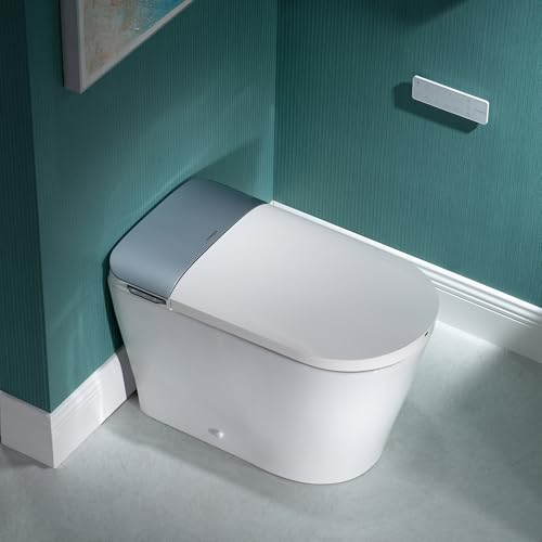 Image of WOODBRIDGE Smart Toilet with 1000g MaP Flush Score, Foam Shield, Blackout Flush, Warm Drying, Wave Sensor Auto Open&Close, Wireless Remote, Smart Deodorization, MET061