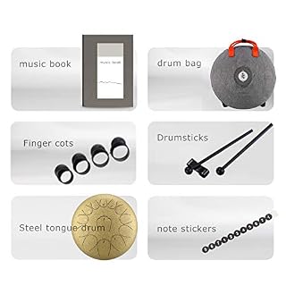 Byrotson Tambour À Langue en Acier 12,5 Pouces, 13 Notes C Clé Tambour À La Main, Tambour Relaxant Tambour Zen Tambour… - Les Beatles, Paul McCartney, John Lennon, RIngo Starr, George Harrison Byrotson Tambour À Langue en Acier 12,5 Pouces, 13 Notes C Clé Tambour À La Main, Tambour Relaxant Tambour Zen Tambour… – Image 7