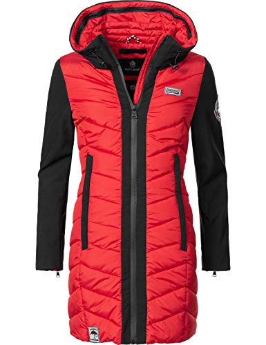Preisvergleich Produktbild Navahoo Damen Winterjacke Steppjacke Mantel Flussperle Rot Gr. S