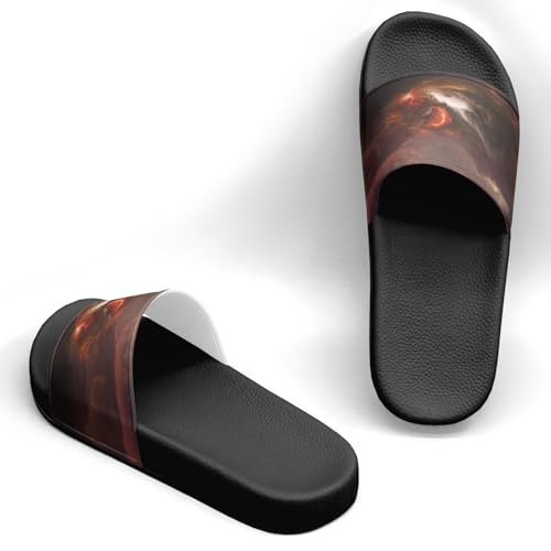 White Smoke Smog Design Slippers Sandals for Women Men Casual Athletic Sandals Pool Shower Indoor Outdoor Slide Slippers2