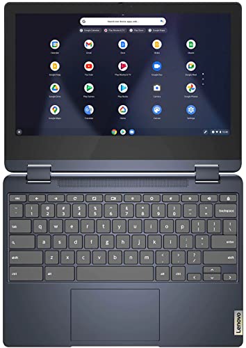 Lenovo-Chromebook-Flex-3-2-in-1-116-HD-Touchscreen-Laptop-MediaTek-MT8183-4GB-RAM-128GB-Storage64GB-eMMCMTC-64GB-Flash-Memory-360-flip-and-fold-Chrome-OS-Abyss-Blue-with-MTC-SD-Card