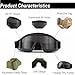 T TOVIA Tactical Glasses for Men - Tactical Sunglasses with 3 Interchangeable Lenses, Anti-Fog Military Glasses, Ballistic Safety Glasses for Range Shooting, Outdoor Sports & Activities