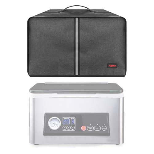Kingshion Vacuum Sealer Dust Cover with Lateral Pockets Compatible with Avid Armor USV20 Chamber Vacuum Sealer, 14.2 x 12.6 x 8.3 In -Dark Gray