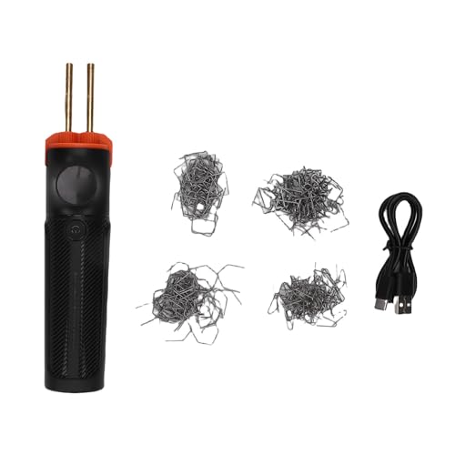 VBESTLIFE Saldatore di Plastica Senza Fili con Pistola per Saldatura di Plastica a Riscaldamento Rapido con Luce LED per Riparazione di Veicoli, Batteria 4000 MAh Ricarica USB C per