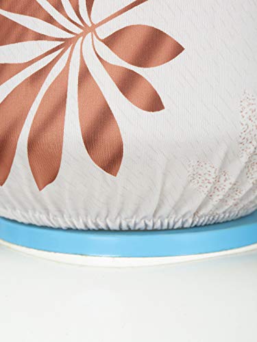 Image of Cortina Printed Water Can Cover | Dispenser Bottle Protector | Polyester Material | Elastic Closure | Environmental Friendly | Digitally Printed | 45cm x 42cm x 43cm | 20 Lts | 2Pc | Blue & Beige