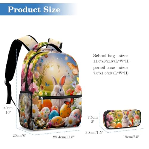 Ensemble sac à dos œuf de lapin de Pâques résistant contre le désordre scolaire