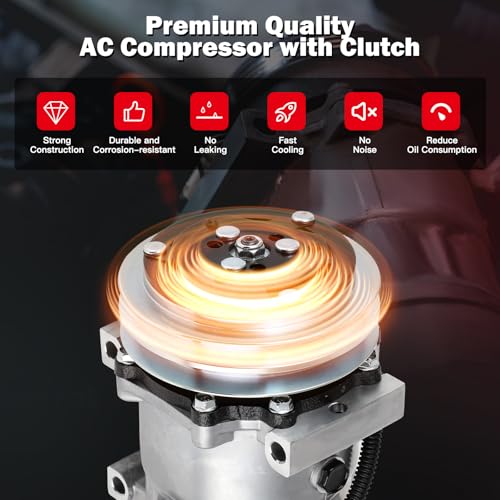 Image of Air Conditioning Compressor Fit for Ford E-350 /450 Super Duty 5.4L 6.0L