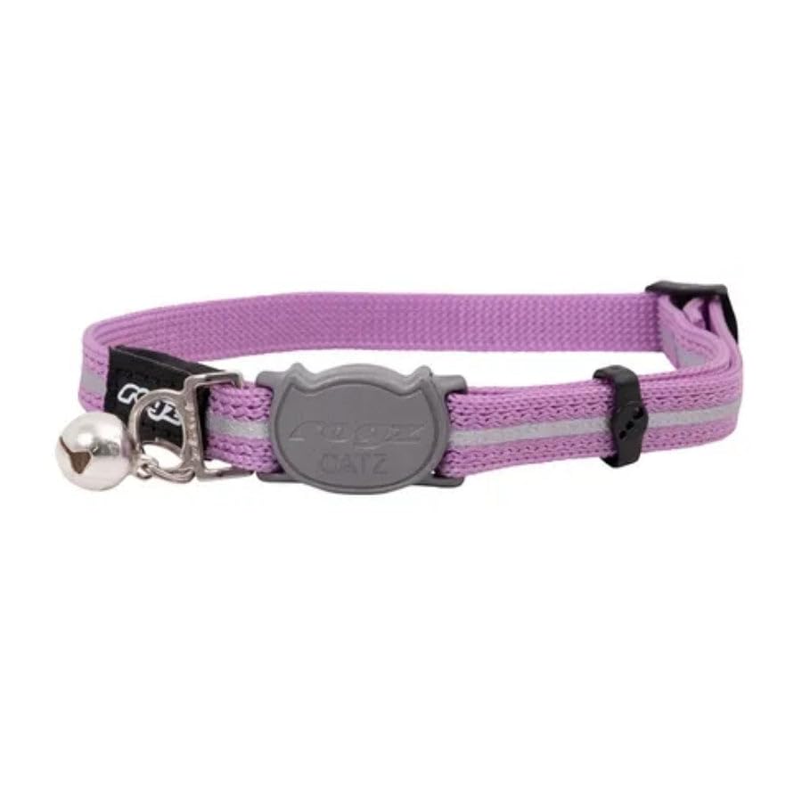 Rogz Alleycat Safeloc Halsband, Flieder, Größe S