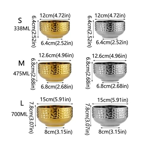 Bol à crème glacée double couche marteau argent S - 3