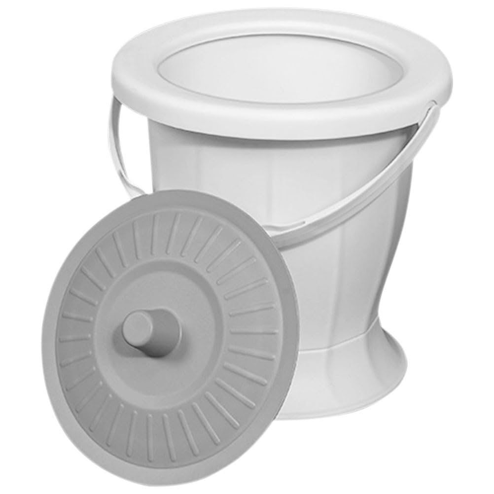 Healvian Vaso Da Notte Adulti Con Coperchio Sigillato 9.25 Pollici Vaso Da Camera Plastica