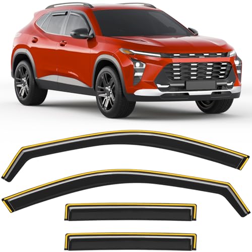Image of in-Channel Rain Guard Fit for 2024 2025 2026 Chevy Trax Extra-Thick Window Rain Guards Extra Durable Window Deflectors Window Vent Visors Vent Low-Profile Shades Exterior Car Accessories