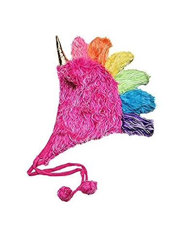 Storybook Wishes Plush Soft Fuzzy Unicorn Adult Hat (Choose Color) Hot Pink