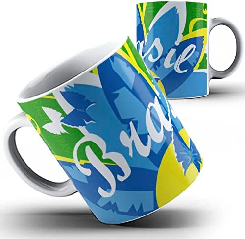 Minha Caneca Caneca Brasil Natureza (Branca) Cerâmica Duplamente ...