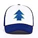 WULIAN Cotton Tree Ricamo Gravity Falls US Cartoon Mabel Dipper Pines Cosplay Cool Berretti da Baseball Cappello Sportivo Regolabile, Blu