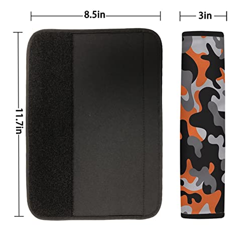 Forchrinse 2Pieces Orange Camouflage Car Seat Belt Pads Cover,Comfortable Shoulder Strap Covers Harness Pad For Car,Truck, Suv,Camera,Backpack #TOP4