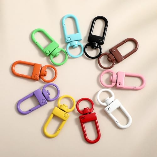 50 Pcs Swivel Snap Hooks with Key Rings, Colorful Premium Metal Swivel Lobster Claw Clasps Snap Hooks Heavy Duty - Image 2