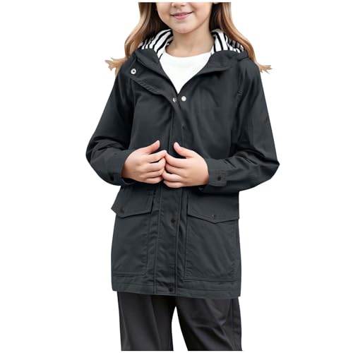 Veste de pluie pour filles imperméable et respirante avec poches et capuche pratique
