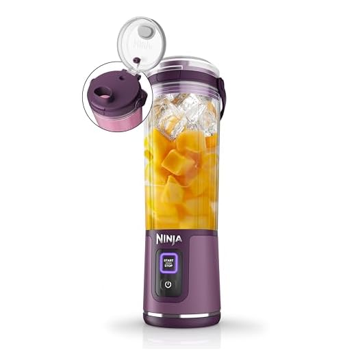 Ninja Blast Portable Cordless Blender (BC151INPR) – 530ml | USB-C Rechargeable | Crushes Ice & Frozen Fruit | BPA Free, Leak-Proof Travel Lid Passion Fruit