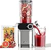 Anybear Cold Press Juicer, 200W Slow Masticating Juicer 4.3" Large Feed Chute Fit Whole Fruits Vegetables | Upgraded Auger | Tritan Materials | BPA Free | Easy to Clean with Brush (Silver)