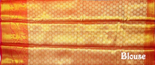 Image of VFCollections Women's Kanchipuram Silk Pure Pattu Sarees With Blouse