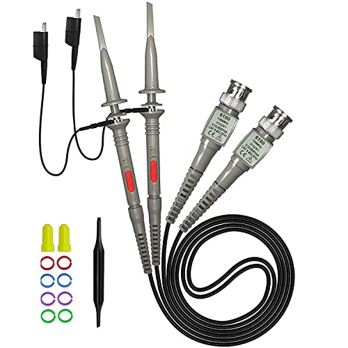 Kit De Sondes Oscilloscope 200 MHz Avec Accessoires - BNC à Câble Mini, Crochets Grabber - Marque Cleqee