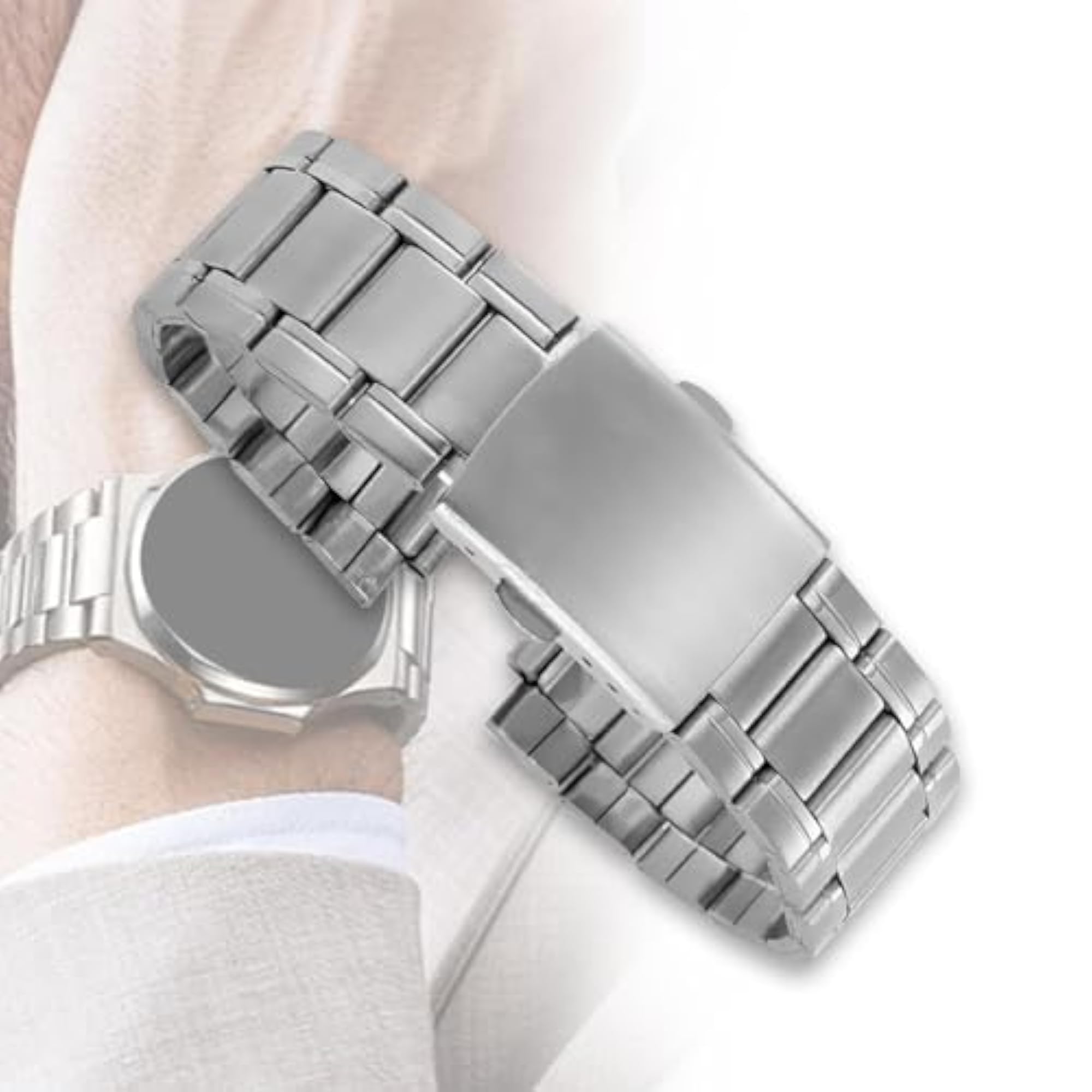 Premium Stainless Steel Watch Band Replacement 24mm