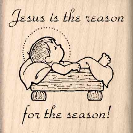 Stamps by Impression Jesus Christmas Rubber Stamp (Jesus is The