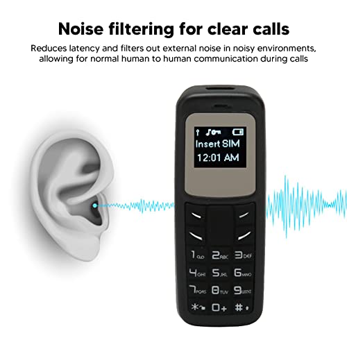 Mini Mobiltelefon med Nano SIM och Bluetooth MP3 - Svart