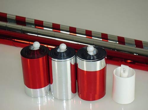 Enjoyer Triple Color Changing Cane Magic Tricks Appearing Magic Wand Stage Illusions Magic Gimmick Cane to Silk Magician Props (Red-Silver-Red Silver)