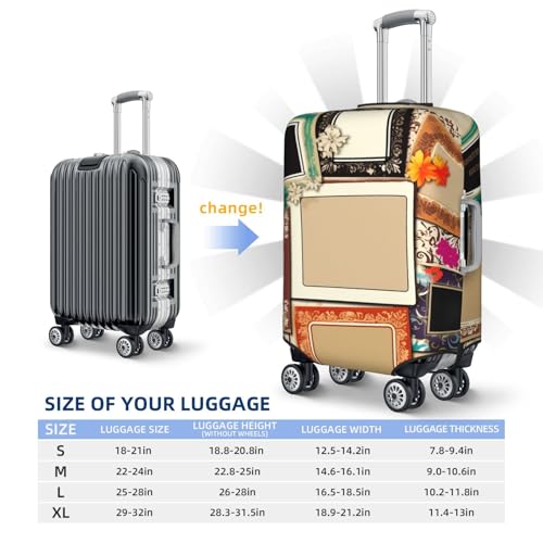 Travel Luggage Cover Collage photo frame Suitcase Protector Elastic Washable Stretch Suitcase Protector Anti-Scratch Travel Suitcase Cover Fit 18-32 Inch Luggage2