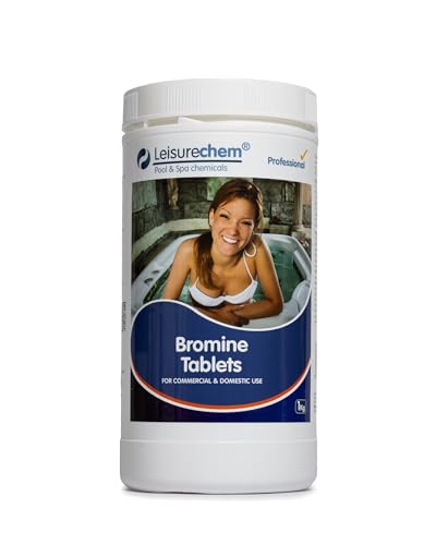 Leisurechem Bromine Tablets 1 Kg Slow release Suitable for Hot Tub Spa and Swimming Pool Water Treatment 1Kg