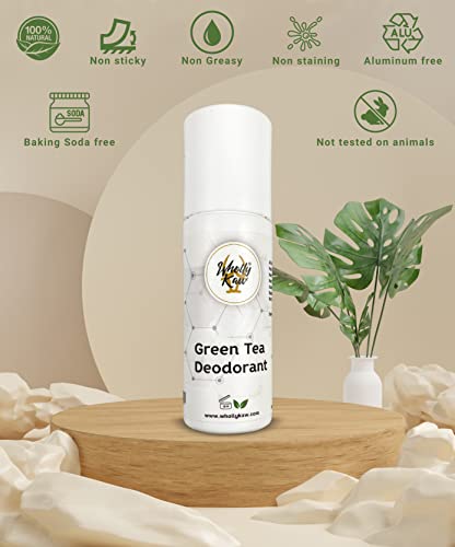 Aluminum Free Natural Deodorant. With Green Tea. Dermatologist Tested, Baking Soda Free, Oil Free, Non Staining, Non Sticky. Clean And Fresh Scent Providing Protection Up To 24 Hours #TOP1