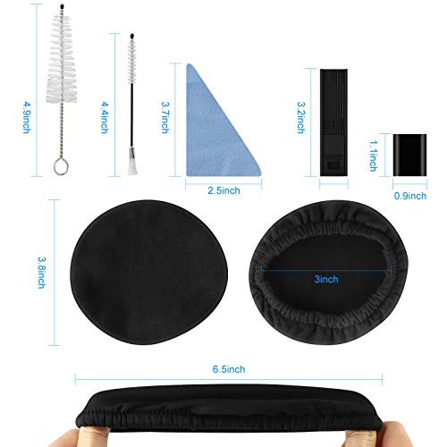 2 PCS 5\'\' Thickening Trumpet cover for Trumpet Alto Saxophone Bass Clarinet Cornet, Saxophone Cleaning Care Kit with Thumb Rest Reed Case Mouthpiece Brush Cleaning Cloth for Wind Instrument - Thumbnail 2