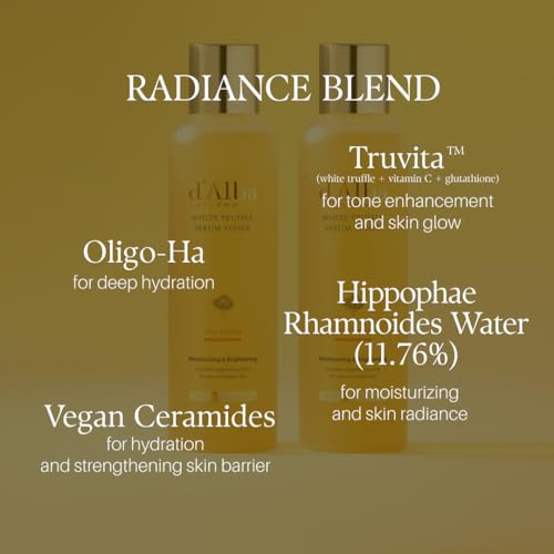 Image of d'alba Piedmont White Truffle Vita Toning Serum Toner, Glass Skin with Double Vitamin Skincare, Face Moisturizer, (6.09 fl. oz)
