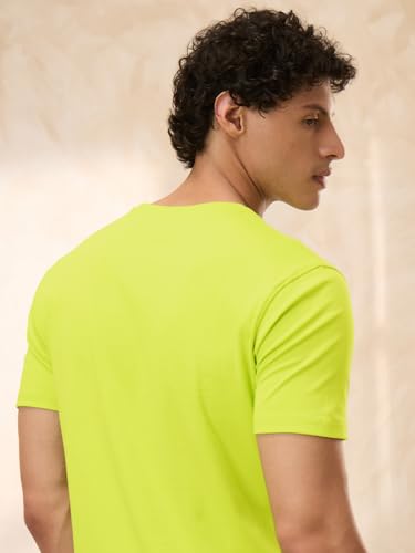 Image of The Souled Store Supima: Men and Boys Short Sleeves Round Neck Solid Premium Basic Casual Lightweight Easy to Style Everyday Streetwear Trendy Supima T-Shirt