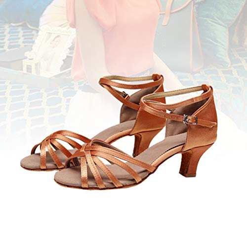 LIOOBO Sapatos de dança latina para mulheres meninas Sapatos de tango sapatos de dança de salão (5 c